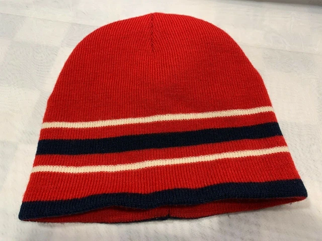 Toby NYC da Bambino Teschio Inverno Cappello Rosso Bianco Blu