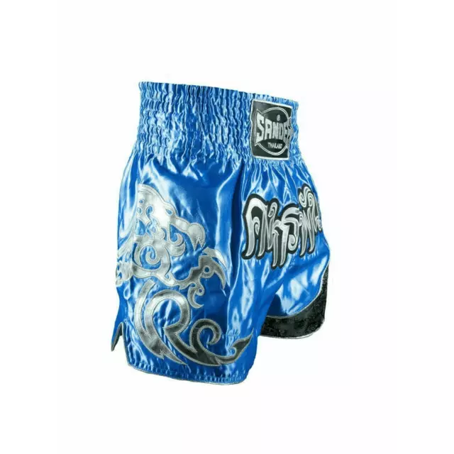 Sandee Muay Thai Boxing Shorts Unbreakable - Blue Silver