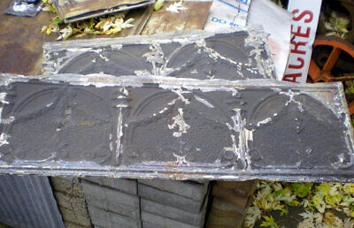 SALE Antique Victorian Gothic Ceiling Tin Tile Torches Holly Swag Chic Fleur De 3