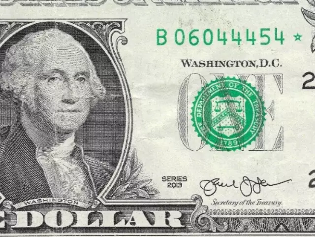 $1 One Dollar Bill Star Note 2013 B 06044454✯ Duplicate Serial number Error DC ✯