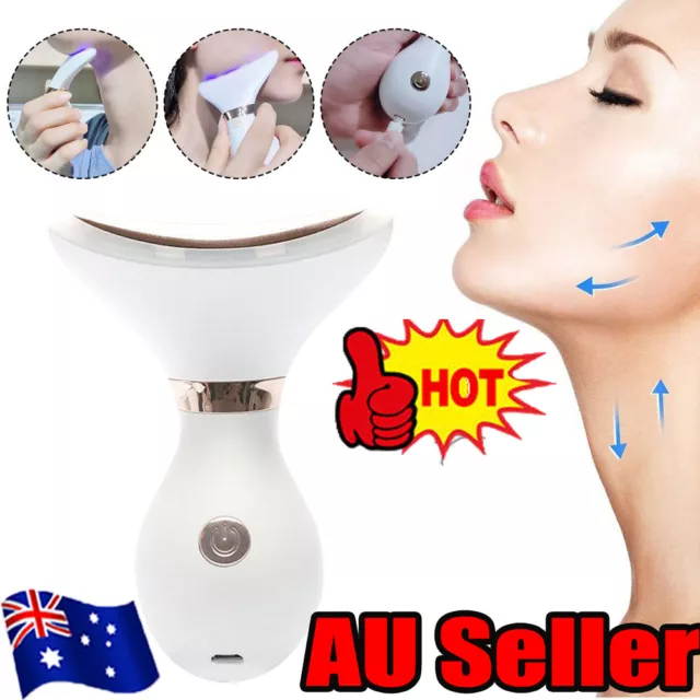 Microglow Handset, Neck Face Firming Wrinkle Removal Tool, Double Chin Reducer.