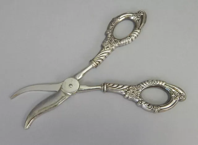 Antique Sterling Silver Ornate Victorian Voss Cut Germany Scissors Shears Tailor