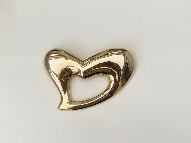 Broche Vintage Chien Strass Métal Doré Argenté Style Agatha Années 80 - Occasion