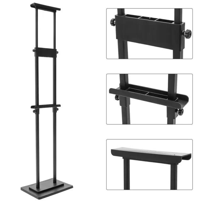 Double-sided Poster Stand Sign Holder Standing Height Adjustable up to 71" Black