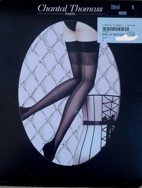 Bas Jarretière Chantal Thomass à Coutures - Noir Taille 3 - 20 Deniers - Neuf Avec étiquettes