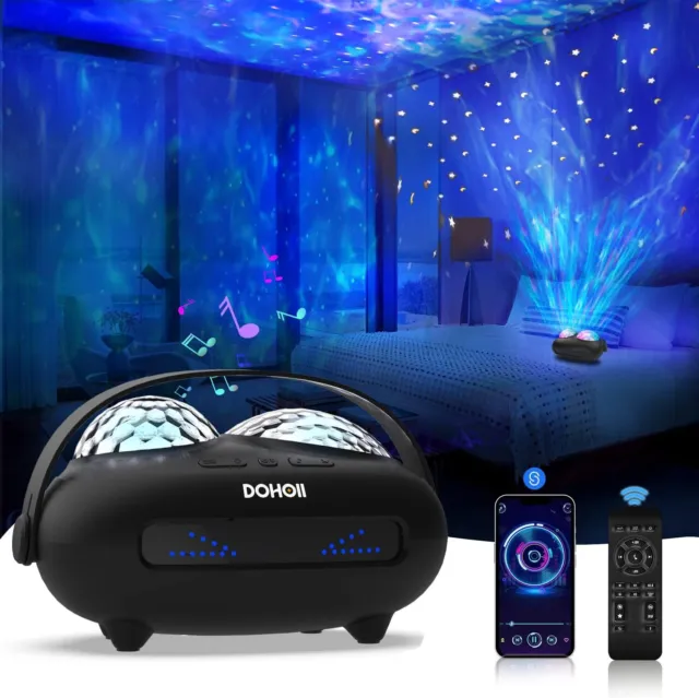 LED Sternenhimmel Lampe Projektor Bluetooth Galaxy Musik Starry Stern Nachtlicht