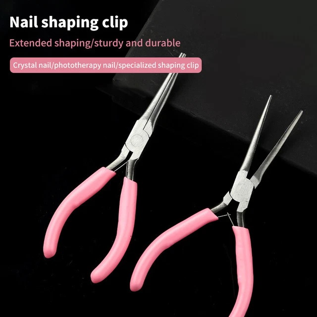 1 pieza pinza de acrílico uña curva C abrazadera moldeadora pinzas clips de extensión S1