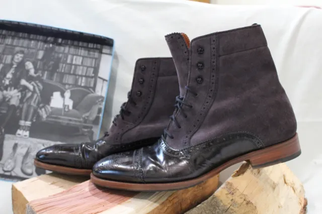 Preti - Black/Jacquard | Regal lace-up boot | Fluevog Shoes