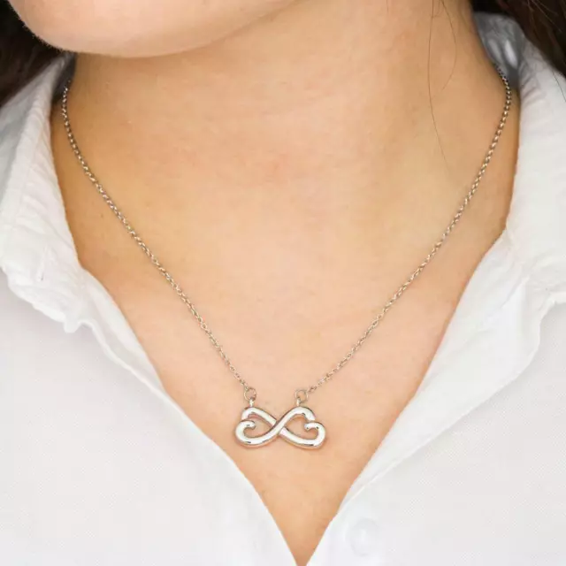 Husband To Wife My Support Comfort Smile Message Card + Infinity 3 Necklace 3