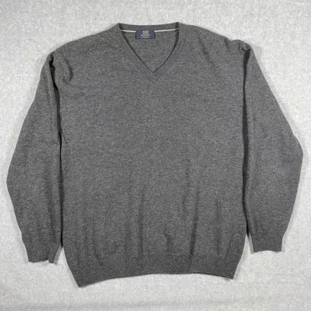BOGGI MILANO GREY Merino Wool Knit V-Neck Sweater L $27.60 - PicClick