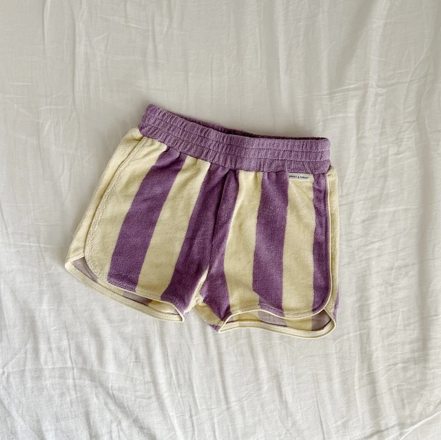 Pantaloncini Sproet and Sprout a righe Terry 8 anni viola ragazzi ragazze unisex