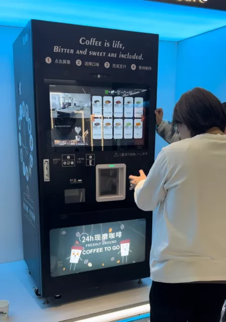 bean to cup- coffee vending machine with ice machine