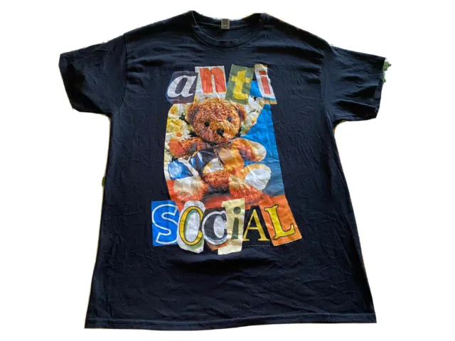 Anti Social Club Mens T Shirt Ransom Teddy Bear  Mens L