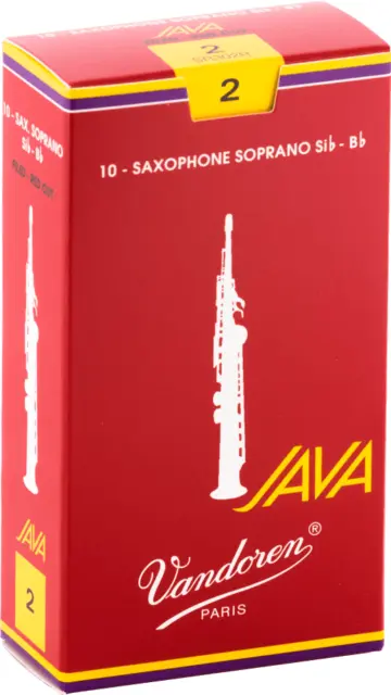 boite 10 anches saxophone SOPRANO VANDOREN JAVA RED SR 302R force 2