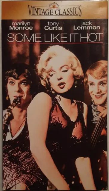 Marilyn Monroe In Some Like It Hot VHS Tape With Tony Curtis & Jack Lemmon
