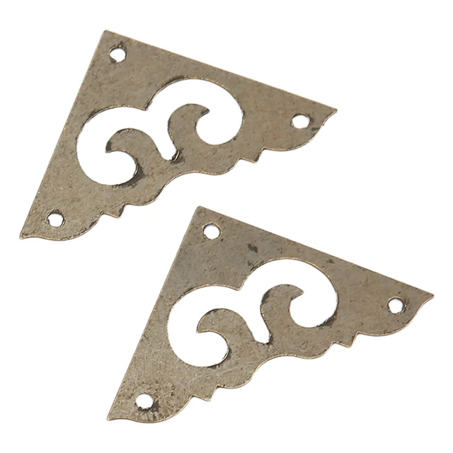 24pcs Flat Corners Bracket 3cm Chinese Style Desk Edge Cover Decorative Desk