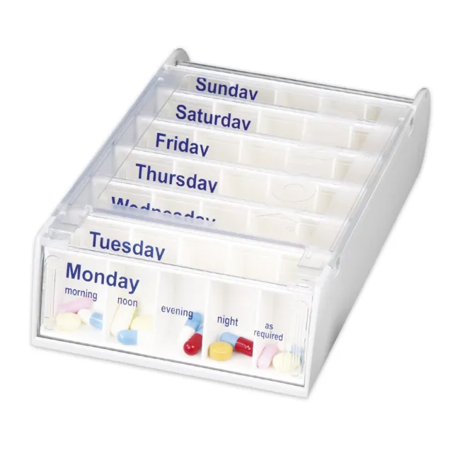 Boîte à pilules Anabox 7 jours/hebdomadaire en différentes couleurs 2