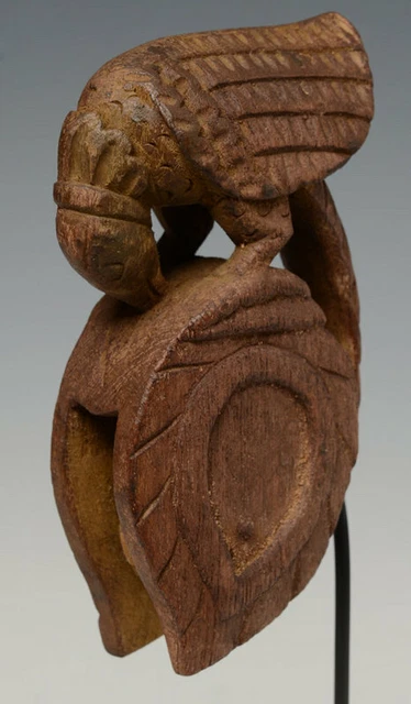 Early 20th Century, A Pair of Burmese Wooden Textile Tools in The Form of Bird 5