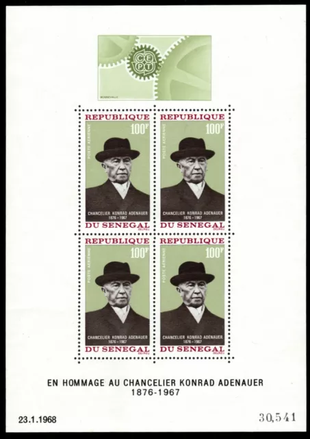 SENEGAL C61a - Konrad Adenauer "Souvenir Sheet" (pb61282)