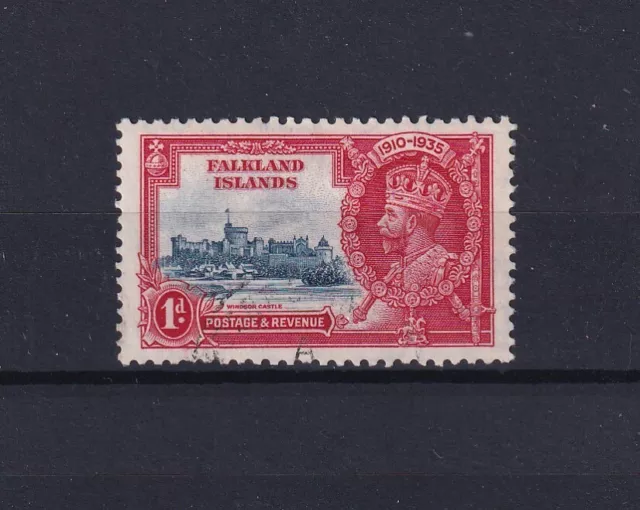 Falkland Isles. 1935 Jubilee Variety. 1d "Double Flagstaff", SG 139e. VFU. £425.