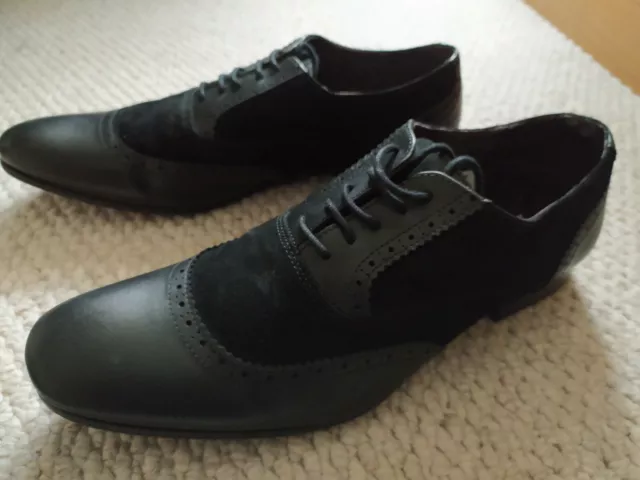 BERTIE MENS BROGUE Shoe UK 9 black patent leather box almond 22.97 PicClick UK