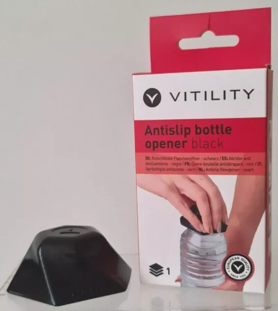 Vitility Black Anti Slip Bottle Opener Mobility Aid 5cm "NEW"