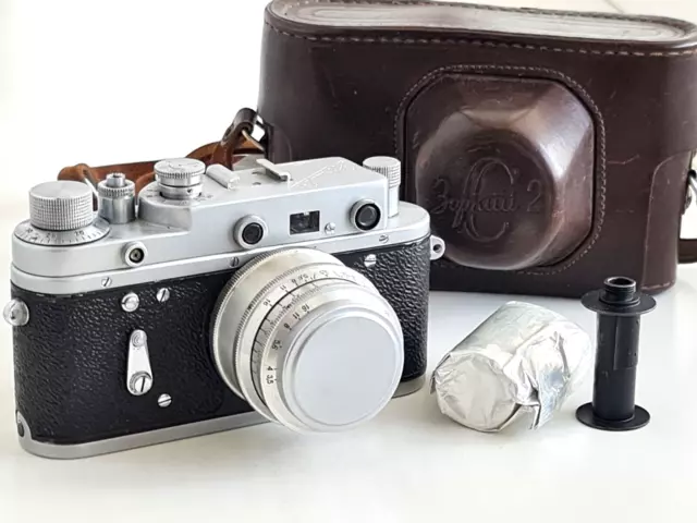 TESTED! Zorki-2C + Industar-50 5cm F/3.5 Red "P", USSR 35mm Film Vintage Camera!