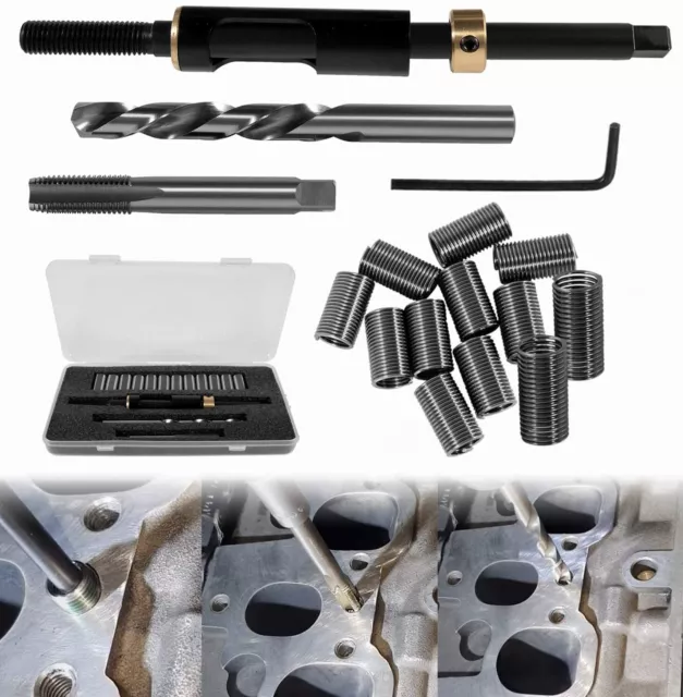 M11 x 1.5 Head Bolt Thread Repair Kit for Toyota Honda Ford GM