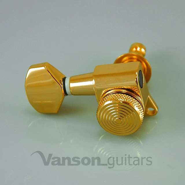 Meccaniche Per Chitarra Jin Ho 6R CR Con Blocco - Set Per Paletta, Cromate, Per Chitarra Elettrica