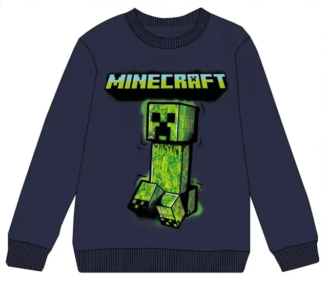 Minecraft Jungen Pullover  Creeper Hoodie Kapuzenpullover