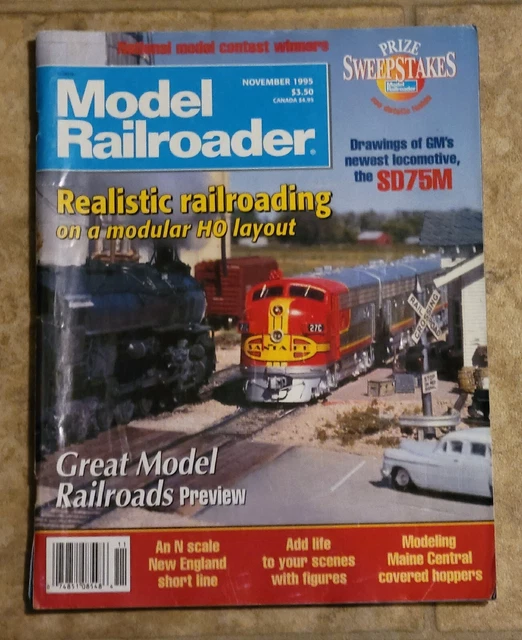 MODEL RAILROAD MAGAZINE Nov 1995 Realistic Railroading Look 2.99