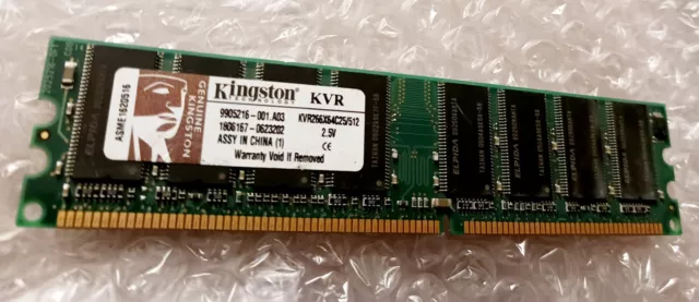 Kingston KVR266X64C25/512 (512 MB) PC2100 266mhz 184-pin DDR Desktop Memory