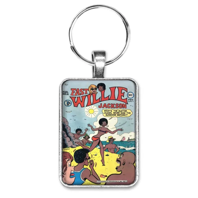 Fast Willie Jackson #6 Cover Key Ring or Necklace Teen Humor Comic Book Jewelry