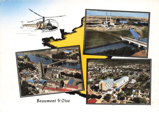 95 Beaumont Sur Oise Ak#Dc1025 Multi-Vues L Eglise La Ville Le Pont