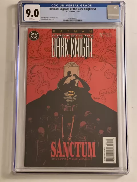 Batman Legends Of The Dark Knight #54 CGC 9.0 WP Sanctum Mike Mignola