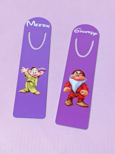 Pair of Seven Dwarfs Aluminium Bookmarks (EXCELLENT CONDITION)