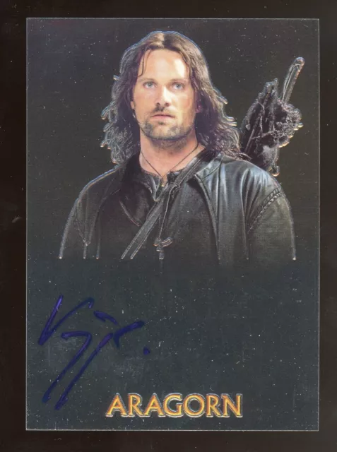 VIGGO MORTENSEN Aragorn Topps Chrome Lord of the Rings Trilogy AUTO Autograph