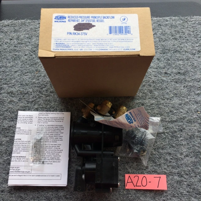 Zurn Wilkins RP Backflow Repair Kit VESSEL, 3/4"   P/N: RK34-375v - NOS - NEW