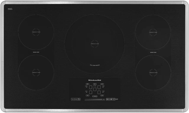 KitchenAid 36" Built-In Stainless Steel Electric Induction Cooktop - KICU569XSS KitchenAid 36" Built-In Stainless Steel Electric Induction Cooktop - KICU569XSS