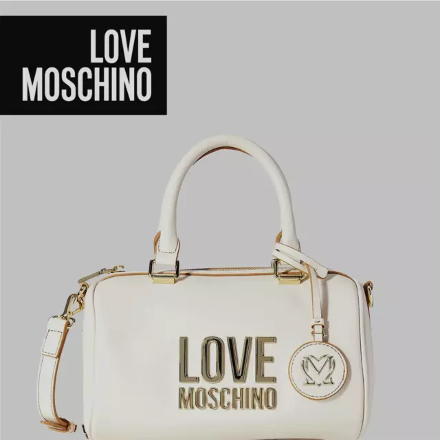 LOVE MOSCHINO BEIGE Barrel Grab Bag Handbag Designer Bags by
