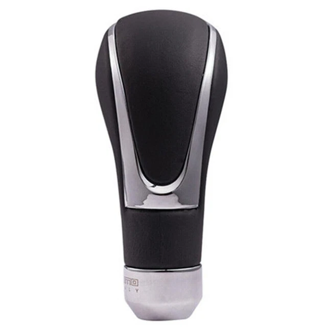 Genuine Leather + Metal Manual Automatic Car Gear Shift Knob Shifter Lever Cover