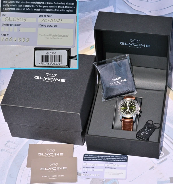 Glycine Airman Vintage GL0468 - Orologio Automatico 40mm - The Chief Purist - Svizzero