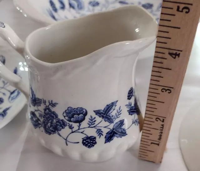 Vintage China Blue & White W.H. Grindley OLD CHELSEA IRONSTONE mixed pieces 2