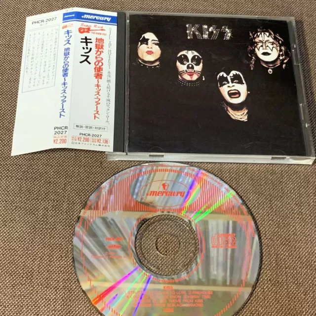 KISS Kiss 1st JAPAN CD PHCR-2027 w/OBI 1990 'Super CD Rock' reissue Free S&H/P&P