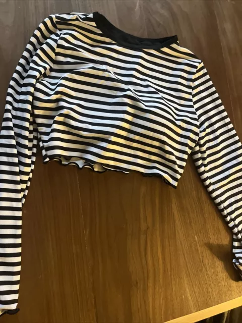 Women’s Striped Long Sleeve Swim Top