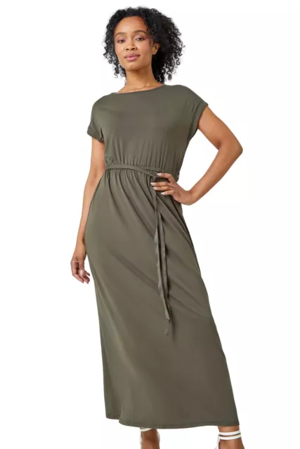 Petite Plain Maxi Stretch Dress