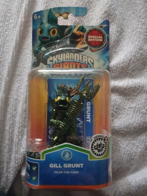 skylanders giants metallic green gill grunt boxed