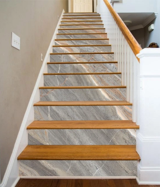 3D PRETTY TEXTURE 1 Tile Marble Stair Risers Decoration Vinyl Wallpaper ...
