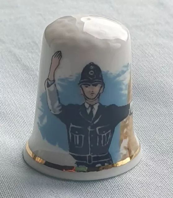 Bone China Thimble - British Policeman