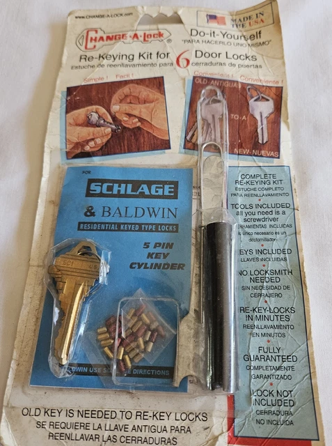 Re Key A Lock Do-it-Yourself Rekey Kit for 6 Door Locks  NEW USA Made